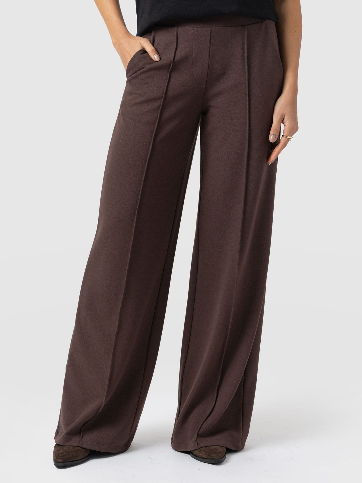 Pantalón de pernera ancha Keller — Marrón — vista 2