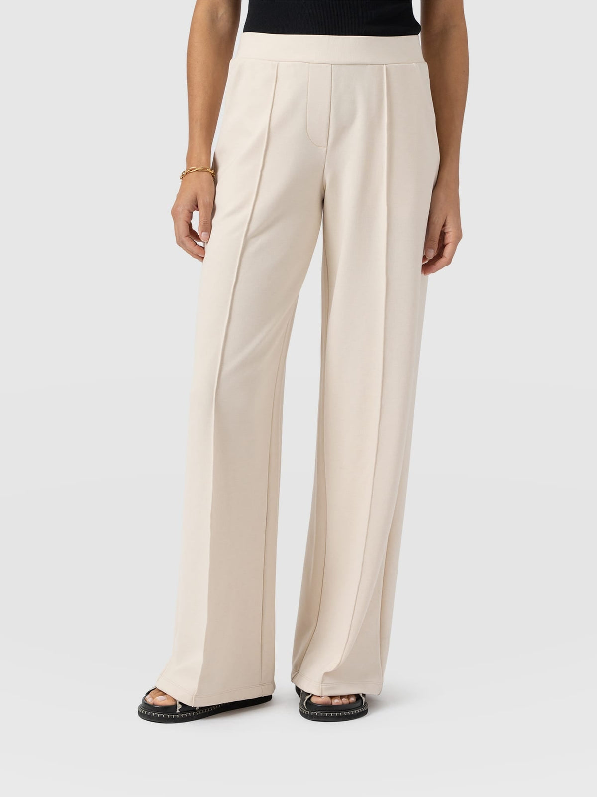 Pantalón de pernera ancha Keller — Crema — vista 4