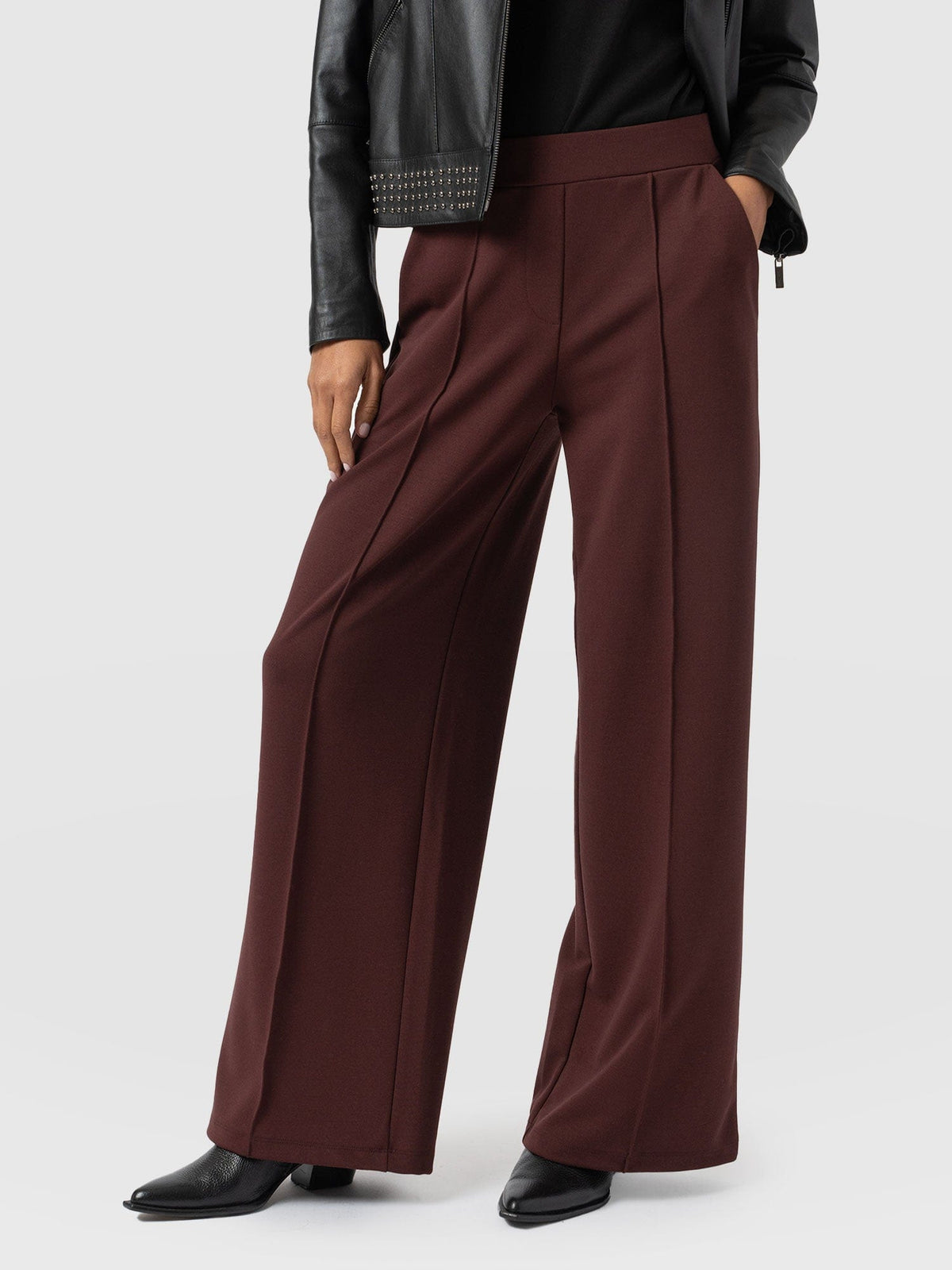 Pantalón de pernera ancha Keller — Granate — vista 2