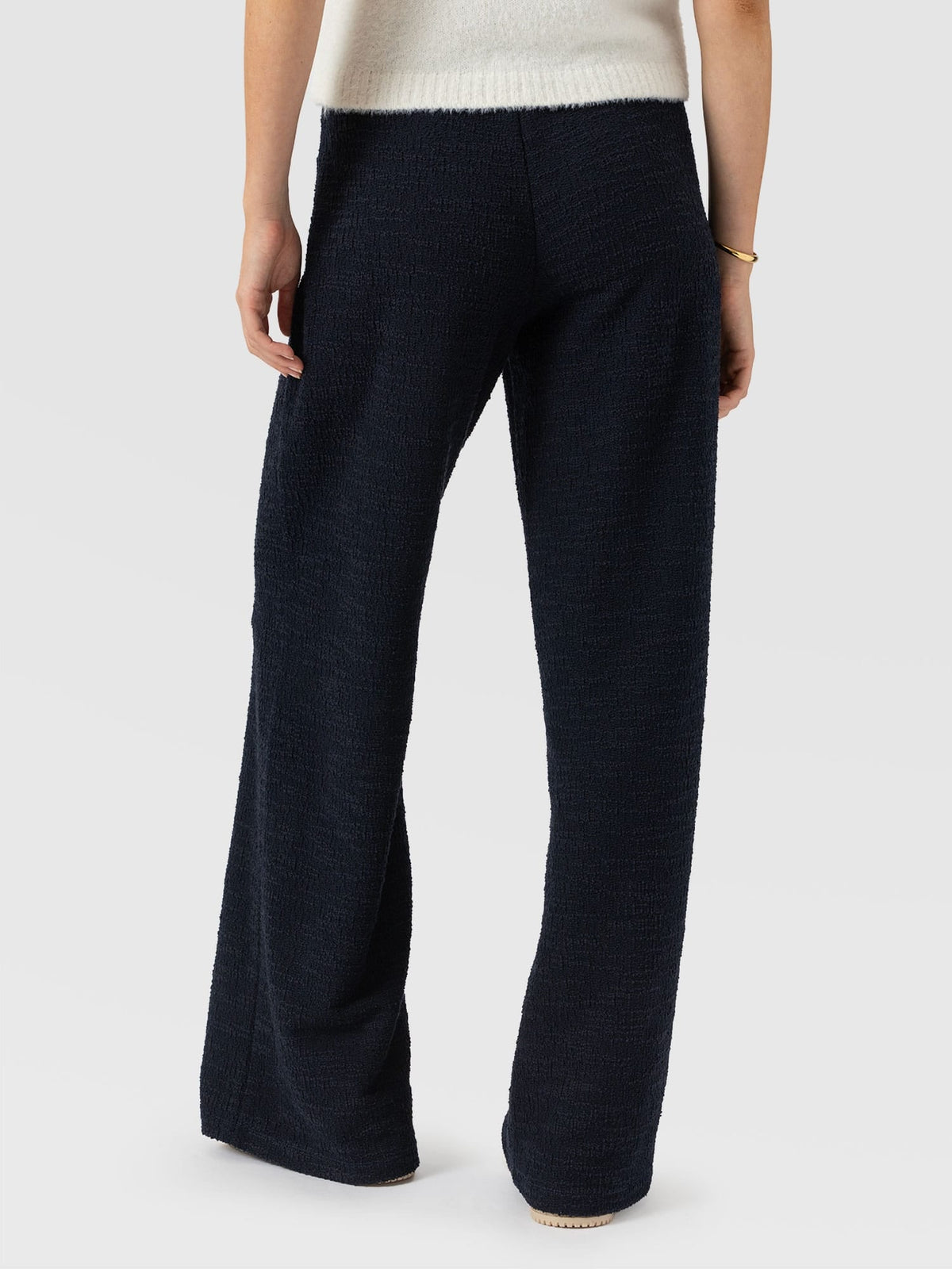 Pantalón de pernera ancha Keller — Bouclé azul marino — vista 5