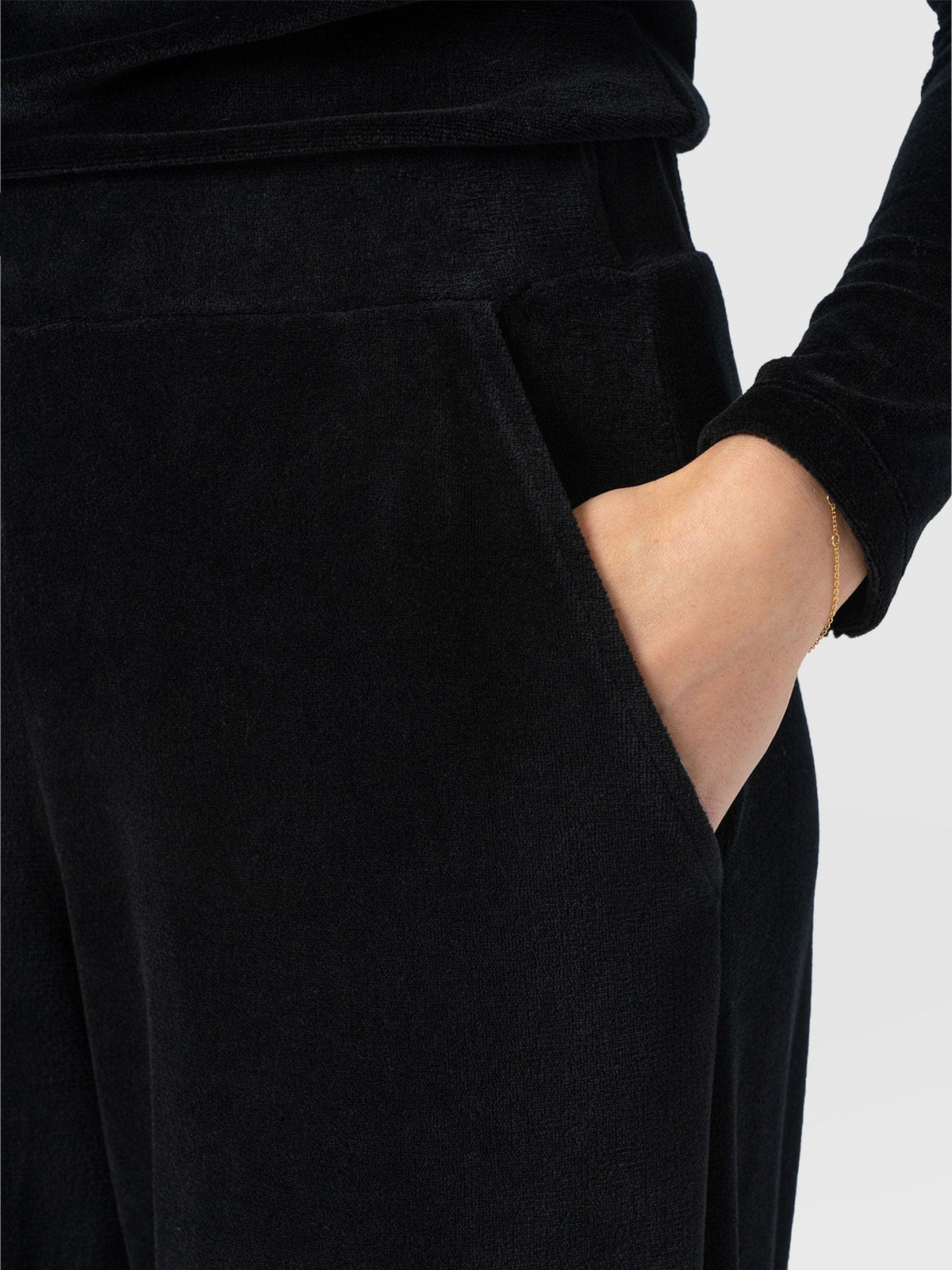 Pantalón de pernera ancha Keller — Terciopelo negro — vista 5