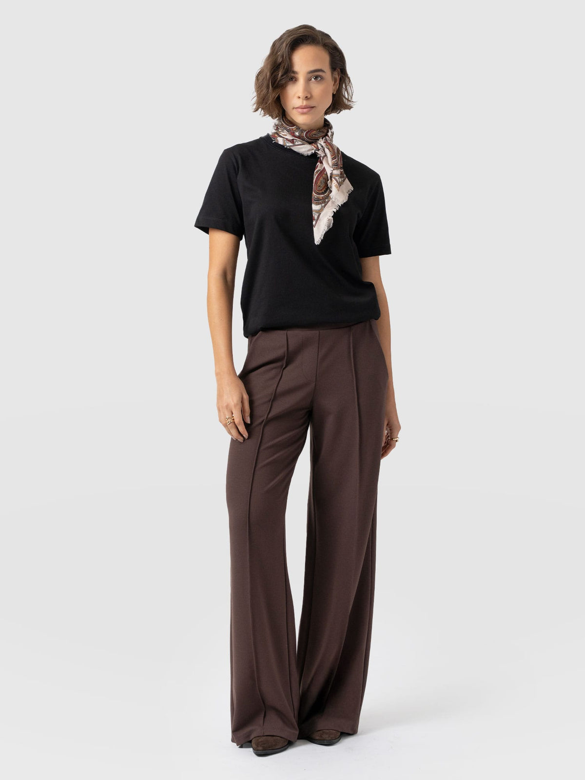 Pantalón de pernera ancha Keller — Marrón — vista 4