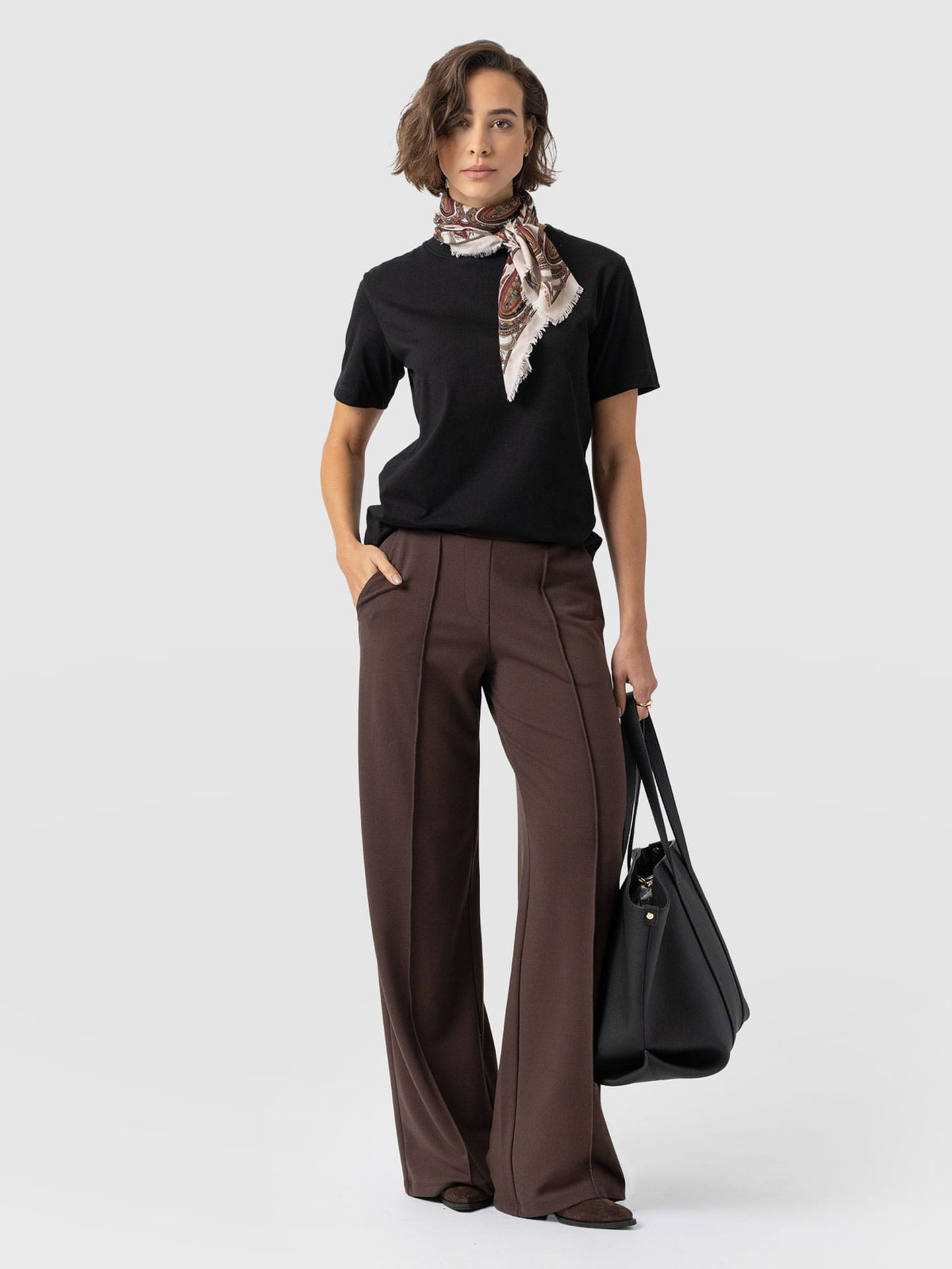 Pantalón de pernera ancha Keller — Marrón — vista 3