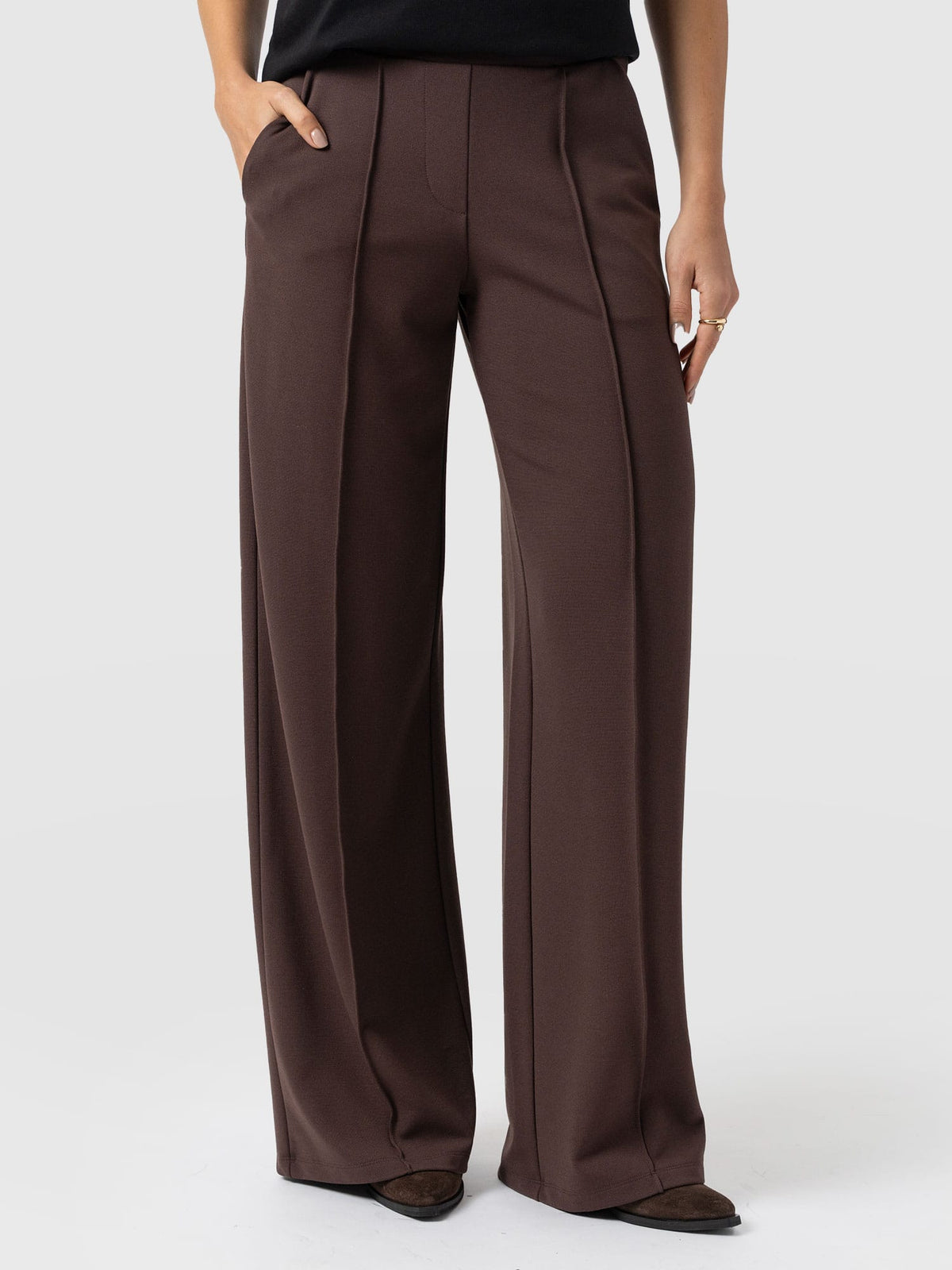 Pantalón de pernera ancha Keller — Marrón — vista 5