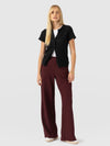 Pantalón de pernera ancha Keller — Bouclé burdeos — vista 1