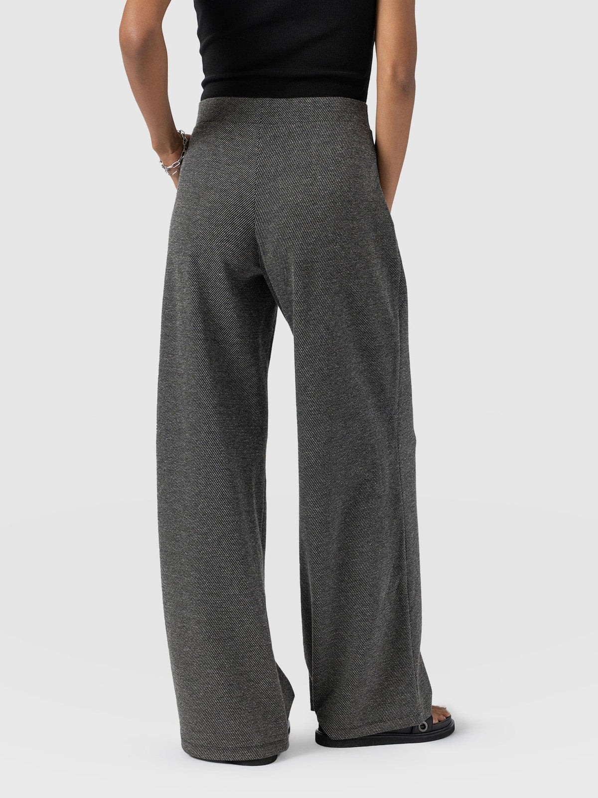 Pantalón de pernera ancha Keller — Sarga gris — vista 6