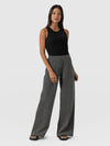 Pantalón de pernera ancha Keller — Sarga gris — vista 1