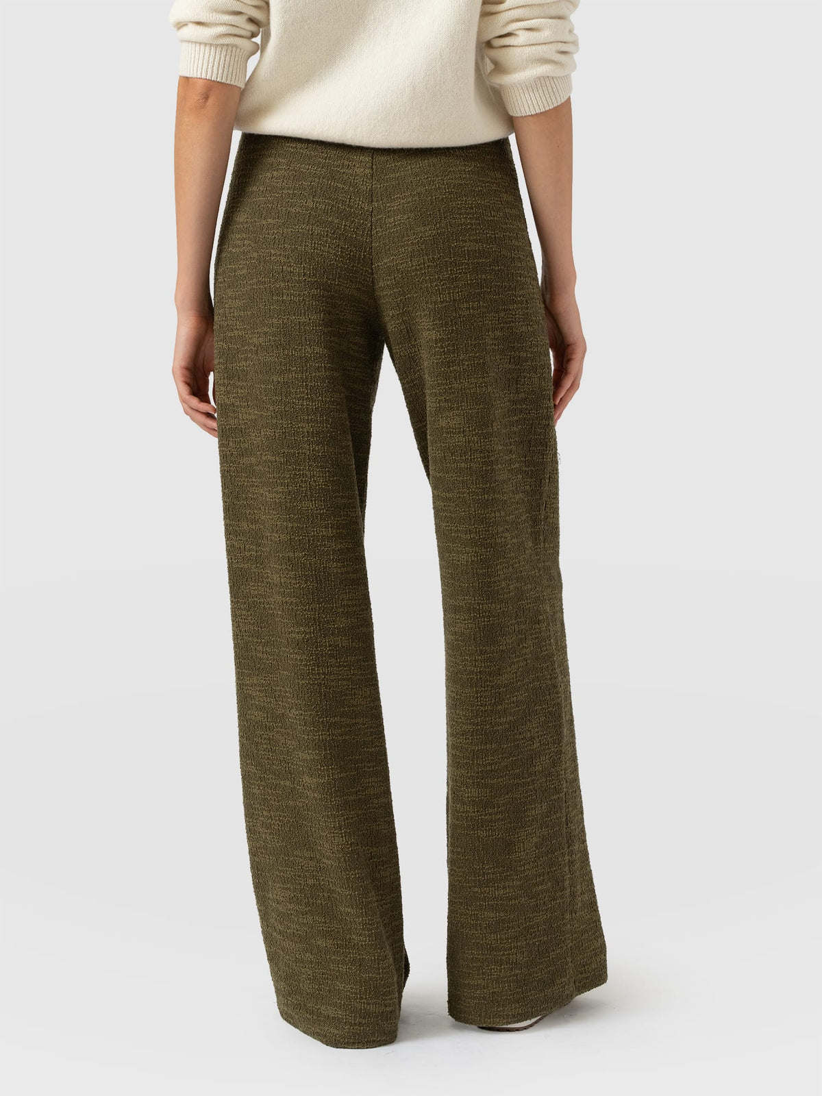 Pantalón de pernera ancha Keller — Bouclé caqui — vista 6