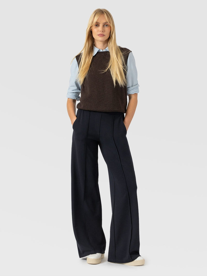 Pantalón de pernera ancha Keller — Azul marino — vista 1