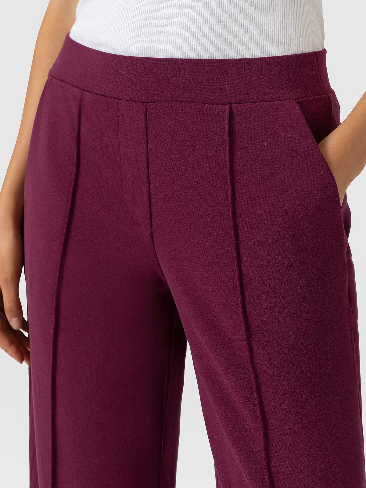 Pantalón de pernera ancha Keller — Ciruela — vista 5